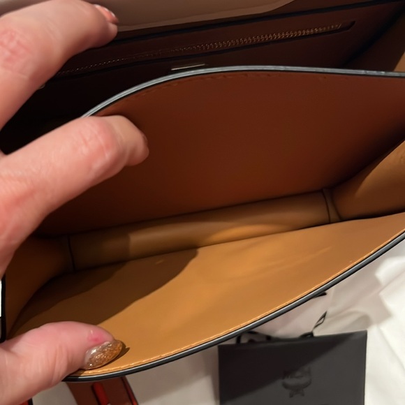 NWT MCM Calfskin Orange and Black Tiger Print Crossbody Bag w/ dustbag - Picture 7 of 10